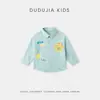 [100% Algodão] Roupas Infantis Dudu Camisetas Infantis 2026 Outono Novo Estilo Roupas de Outono para Meninos Jaquetas para Meninas Tendência