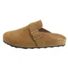Zapatillas de Verano para Mujer sin Espalda Estilo Nuevo 2026 Suela Gruesa que Aumenta la Altura Perezosas Slip-on de Punta Cerrada