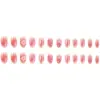 Manicura de Camelia y Perla Transfronteriza Rosa Aurora Diamante Incrustado Uñas Portátiles Gama Alta Blanqueamiento Uñas Postizas