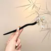 Pasador de Sándalo Negro para Mujer, Accesorio para el Cabello Fresco y Elegante, Pasador de Flor de Magnolia, Adorno para el Cabello Estilo Antiguo Qipao, Pasador Diario para Peinados Recogidos