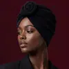 Gorro turbante floral elástico engrosado, nuevo sombrero trenzado de estilo étnico, gorro turbante cálido de estilo europeo y americano, moderno y versátil