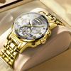Nuevo Reloj Transfronterizo de Acero Inoxidable con Falso Tourbillon de Alto Valor para Hombre, Moda Luminosa, Resistente al Agua, Reloj de Pulsera para Hombre, Modelo con Correa de Acero