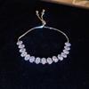 Pulsera Ajustable de Circonita de Moda Coreana Pulsera de Cuerda de Mano de Alto Sentido de Lujo Ligero Personalizada para Combinar con Todo Pulsera Elegante de Nuevo Estilo