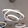 Lámpara de araña Lámpara Postmoderna Luz colgante redonda de acrílico Luz colgante Art Moderno Minimalista Dormitorio Comedor Sala de estar