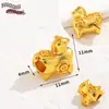 Cuentas Espaciadoras Perforadas Estilo Chino Chapadas en Cobre Antiguo Oro de 18 Quilates Cuentas Sueltas Colgante Pequeño Pulsera DIY Collar Accesorios de Joyería Decoración Colgante