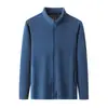 Suéter tipo cárdigan de lana para hombre, chaqueta informal cálida y gruesa con forro polar para otoño e invierno.