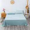 Sábana Bajera Ajustable de Algodón Liso Estilo Japonés, Sábana de Cama de Algodón Puro, Sábana de Punto de Algodón de Calidad Rayada para Cama Individual, Mayoreo