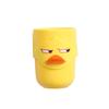 Vaso de enjuague bucal con dibujos animados para niños, estilo baño, con forma de pato amarillo pequeño, para colgar en la pared, para cepillo de dientes, pasta de dientes, vaso creativo para lavado doméstico
