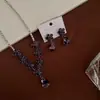 Juego de Joyería para Novia, Collar de Dos Piezas de Alta Gama, Pendientes, Pulsera, Vestido de Novia, Lujoso y Elegante, Accesorios Versátiles