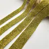 Cinto de Malha Dourado e Prateado Transfronteiriço 1cm-2,5cm Lantejoula Prateada Trama de Cebola Malha Micro-Elástica Acessórios de Vestuário