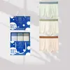 Chunyi Waffle de Panal Sin Marca Seda de Hielo Ropa Interior para Hombre Deportiva Juvenil Calzoncillo Ropa Interior de Seda de Hielo Ropa Interior para Hombre