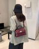 Bolso de Hombro de Cuero de Vaca con Cera de Aceite para Mujer, Cuadros Acolchados Elegante, Moderno y Sencillo para Mujer, Funda de Cuero Práctica para Compras