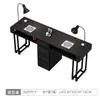 Conjunto de Mesa e Cadeira para Manicure Simples Econômico Individual Dupla Pessoa Leve Luxo Multifuncional Estilo Creme Mármore Influenciador Mesa de Manicure