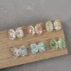 Decoraciones de arte para uñas de cristal de hielo triturado de alta calidad sin base, producto terminado de cristal con acabado de grieta de hielo brillante de color sólido, pedrería para uñas vestible