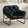 Sillón reclinable de lujo ligero, sofá perezoso para sala de estar, silla de ocio de color sólido, sofá de arte en hierro para siesta, sillón de balcón, sillón