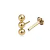 Aretes de Acero de Titanio, Piercings de Labio, Piercings de Lengua, Joyería para Piercings de Oreja, Accesorios Simples de Acero Inoxidable para Piercings, Venta al por Mayor Transfronteriza