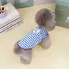 Ropa para Perro Pequeño Bichón Teddy Schnauzer Chaleco Primavera Verano Ropa para Gato 24 Etiqueta de Tela Chaleco Rayado