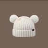 Gorro de Punto con Orejas de Gato para Mujer, Otoño e Invierno, Cálido y Grueso, Protección para las Orejas, Estilo Invierno, Hace que la Cara Parezca Más Pequeña, Gorro de Lana Estilo Ins para Estudiante, Moderno