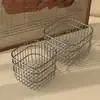 Cesta de almacenamiento de hierro forjado estilo Ins, un artículo doméstico multifuncional para almacenar verduras, jengibre, ajo y frutas, y para lavar y almacenar frutas
