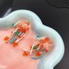 Pendientes elegantes de borla de flor de jade melocotón de estilo antiguo, pendientes artísticos de atmósfera romántica, pendientes retro de moda nacional para mujer, venta al por mayor
