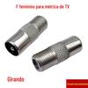Adaptador F britânico banhado a níquel para processamento de carro F fêmea para TV macho plugue de TV F fêmea para antena 9,5 adaptador macho