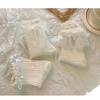 Meias Femininas Lolita de Meia-Panturrilha com Laço de Renda Branco Verão Fino Estilo Japonês Estilo Preppy Doce Renda Meias de Princesa Jk