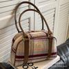Bolso Pequeño de Cuadros Estilo Coreano de Nicho Ins para Mujer 2026 Nuevo Bolso Boston Moda Versátil Bolso de Hombro para Viajar
