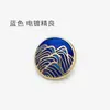 Botões Metálicos Paisagem Pôr do Sol Dourado Estilo Chinês para Hanfu, Terno, Suéter, Traje Tang, Casaco e Roupas de Exterior