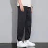 2026 Nuevo Estilo Seda de Hielo Ultra-Delgados para Hombre Primavera y Verano Holgados Jogger Pantalones Casuales Modernos Versátiles para Adolescentes