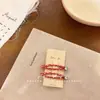 Pinza para el Cabello de Tela a Cuadros con Azúcar y Pedrería Pinza Bb Versátil Simple Pinza para Flequillo No Daña el Cabello Estilo Universitario Accesorio para el Cabello