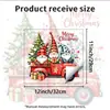 Divertido Gnomo Navideño de Dibujos Animados Pegatina de Pared Roja Autoadhesiva Extraíble para Decoración de Ambiente Festivo en la Pared del Dormitorio
