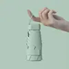 Bolso Nuevo de Piel Bolso con Cremallera Paraguas Plegable Seis Secciones Protección Solar Paraguas de Sol Paraguas para el Sol de Mujer Paraguas Plegable de Tarjeta de Doble Uso