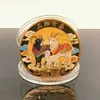 Medalla Conmemorativa del Año del Cabra, Monedas de Año Nuevo Coloridas Chapadas en Oro y Chapadas en Plata, Monedas Conmemorativas del Zodiaco del Año de la Cabra, Pequeños Regalos para Eventos Promocionales