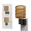 Luz nocturna enchufable base C7 GY272 cilíndrica estilo BOHO pantalla de arte de cuerda luz de dormitorio sensor de luz hecho a medida