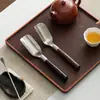 Cuchara para té flor de hielo de titanio puro, ligera y de alta gama, una cuchara premium diseñada específicamente para el té, utilizada para recoger hojas de té y preparar té, un utensilio de té para el arte de la ceremonia del té