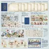 Serie de Invitaciones para Fiestas Retro Yanji Planificador Caja de Regalo Set Estilo Europeo Retro Cuaderno Set de Pegatinas