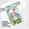 Portatarjetas Deslizante Chica Creativa Portatarjeta de Estudiante para Campus Portatarjeta de Comida Nuevo Portatarjetas de Onda con Orejas de Gato Cubierta Protectora para Tarjeta Ic