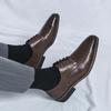 Zapatos de cuero puntiagudos para hombre, de talla grande, para las cuatro estaciones, de moda, de negocios, de estilo británico, para boda.