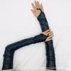 Luvas de couro envernizado revestidas com ganchos, luvas sensuais femininas, roupa íntima para flertar, luvas de natal para casais adultos