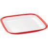 Plato cuadrado de melamina bicolor plato cuadrado de plástico tipo porcelana plato para comida rápida plato para restaurante plato para salteado plato para arroz cubierto