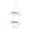 Huazhen Rack de Armazenamento de Ferro-Madeira Pendurado de Múltiplas Camadas para Chão Sem Furos Porta-Papel Toalha Banheiro Rack de Armazenamento para Banheiro