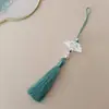 Guanshan Yue recomienda abanico de ácido acético con borla de 18 cm marcapáginas con pincho de perla linterna accesorios para ropa Hanfu cheongsam infantil