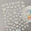 Pegatinas para Uñas Mariposa Aurora Transfronteriza 3D Impermeables Concha Luz Mariposa DIY Pegatinas para Uñas en Relieve Modelo Sa