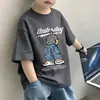 Ropa Infantil Verano Camiseta de Manga Corta para Niños 2026 Nuevo Estilo de Verano Tops Sueltos y Elegantes de Algodón Puro Camiseta de Moda