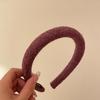 Diadema de Peluche Granular Maillard para Mujer Nueva Otoño e Invierno Diadema de Esponja para la Parte Superior de la Cabeza
