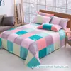 Estudante lixando lençol de cama de dormitório de quatro peças, capa de edredom, fronha, lençol de cama de várias peças para estudante, Kit de Presente de Três Peças para Dormitório