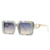 Gafas de sol con explosiones transfronterizas de comercio exterior para hombres, fotografía callejera europea y americana, modelo rojo neto, gafas de sol cuadradas para mujer 982-1