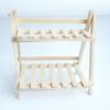 Prateleira de Armazenamento Trapezoidal de Mesa de Madeira Maciça de Camada Dupla, Armazenamento e Organização Minimalista Estilo Ins para Dormitório, Suporte para Plantas Verdes, Multicamadas Leve Luxo