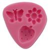 Molde de silicone para bolo em formato de borboleta e flores de morango, molde dobrável para bolo, faça você mesmo, ferramenta de confeitaria de silicone West Point H2406