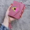 Monedero de Color Sólido con Borla de Frutas y Verduras Shein 70% de descuento Cartera Estilo Ins Cartera para Mujer Portatarjetas de Estudiante Cartera Delgada